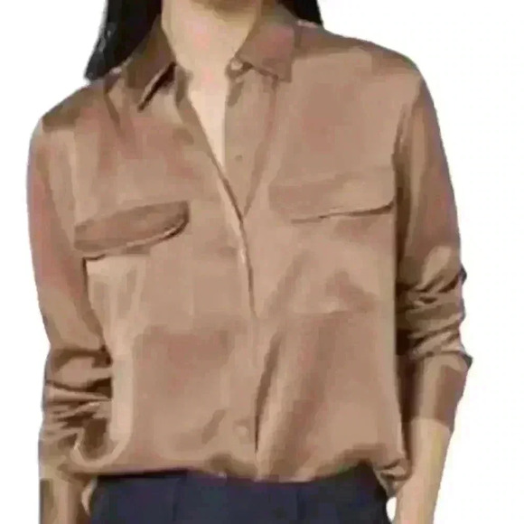 Equipment Women's Signature Long Sleeve Blouse Size Medium - Picture 11 of 11